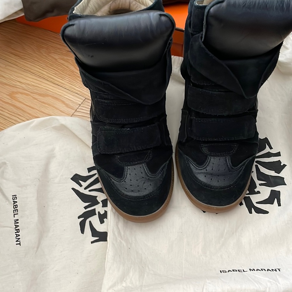 Isabel marant black wedge sneakers